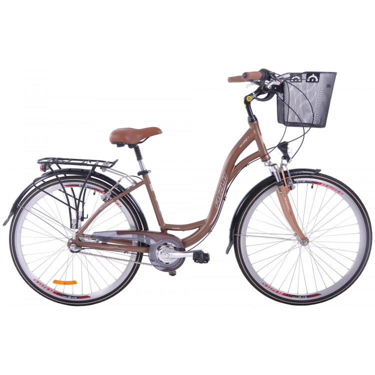 Mestský bicykel 28 Fuzlu New York 3S ATM Zlatý matný Hliníkový